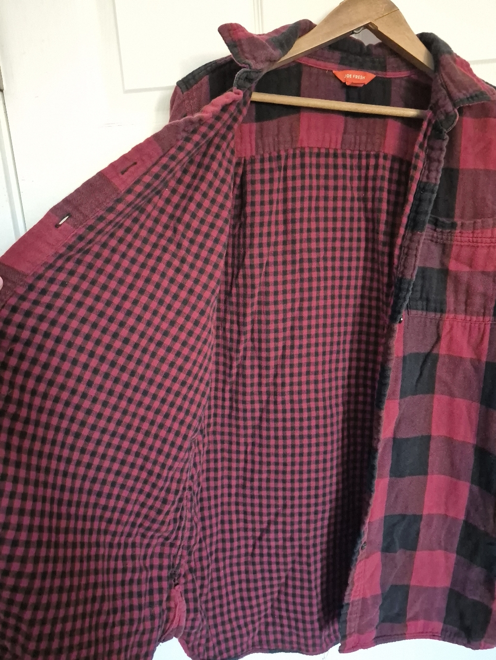 Joe Fresh Buffalo Plaid Flannel Shirt - Picture 4 of 7